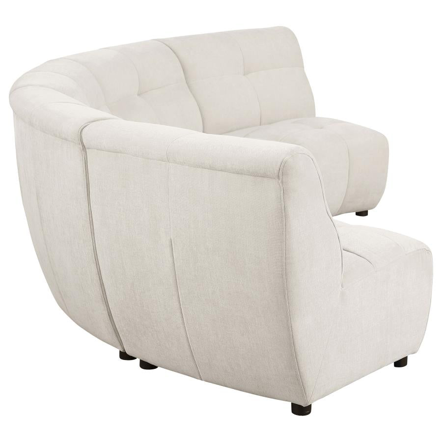 Charlotte 5 OR 8 piece Upholstered Modular Sectional Sofa Ivory - Venini Furniture 