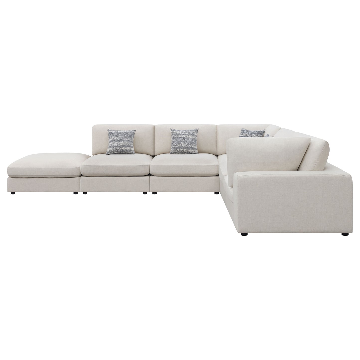 Serene 6-piece Upholstered Modular Sectional Sofa Beige	551321-SET