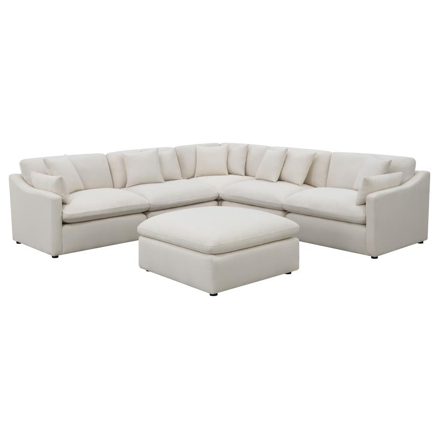 Hobson Upholstered Modular Sectional Sofa Ivory - Venini Furniture 