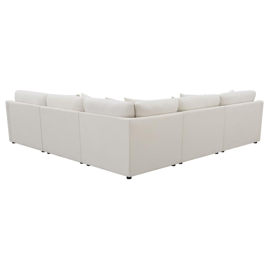 Hobson Upholstered Modular Sectional Sofa Ivory - Venini Furniture 
