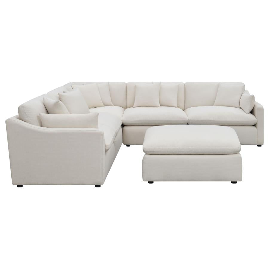 Hobson Upholstered Modular Sectional Sofa Ivory - Venini Furniture 