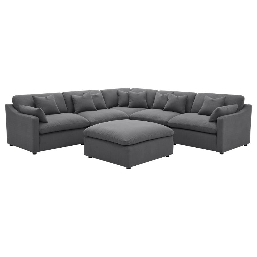 Hobson Upholstered Modular Sectional Sofa Charcoal - Venini Furniture 