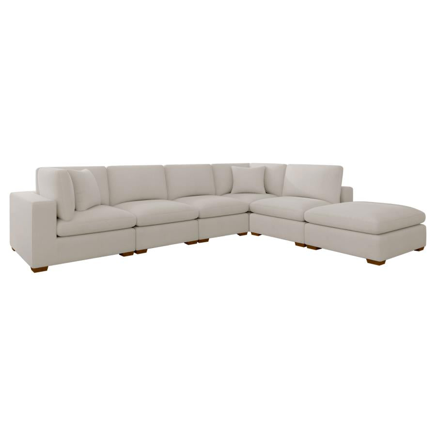 Lakeview 6-piece Upholstered Modular Sectional Sofa Brown 551464-SET AND Ivory 551461-SET - Venini Furniture 