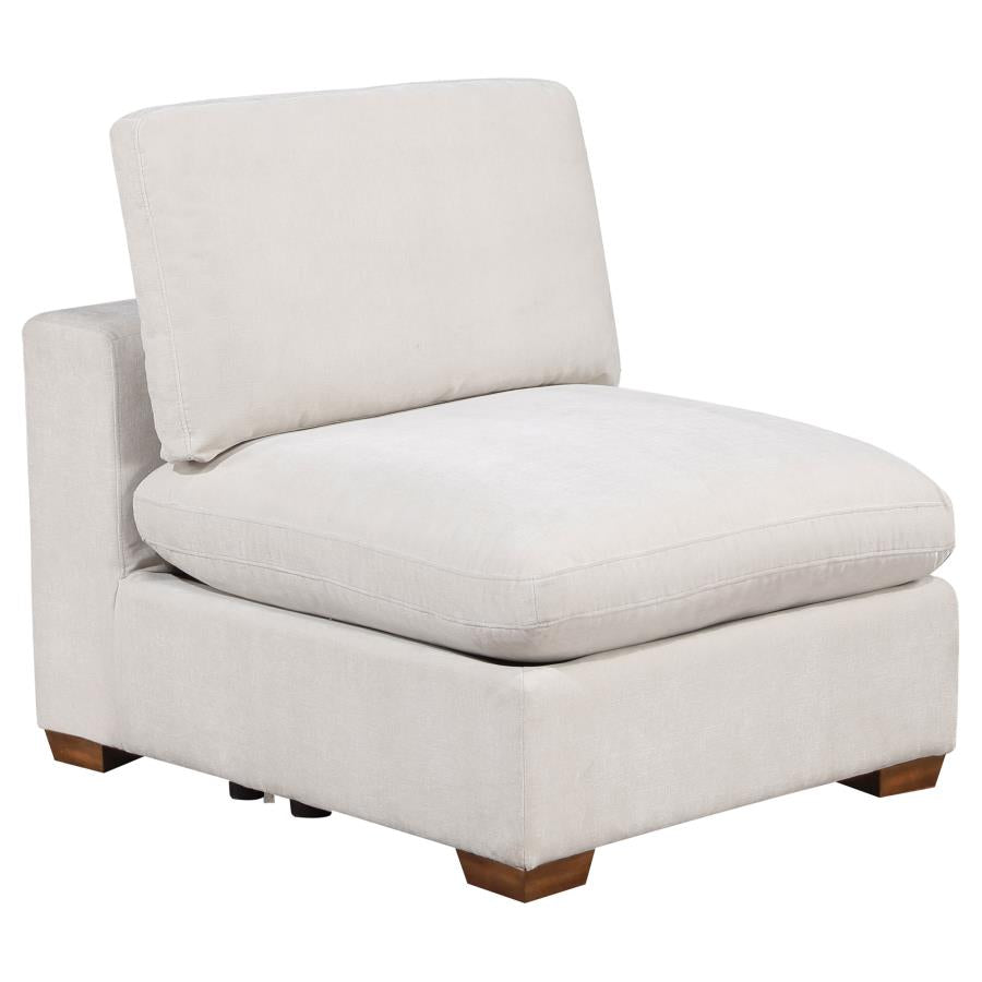 Lakeview Upholstered Armless Chair Chair Dark Chocolate 551464 AND Ivory 551461 - Venini Furniture 