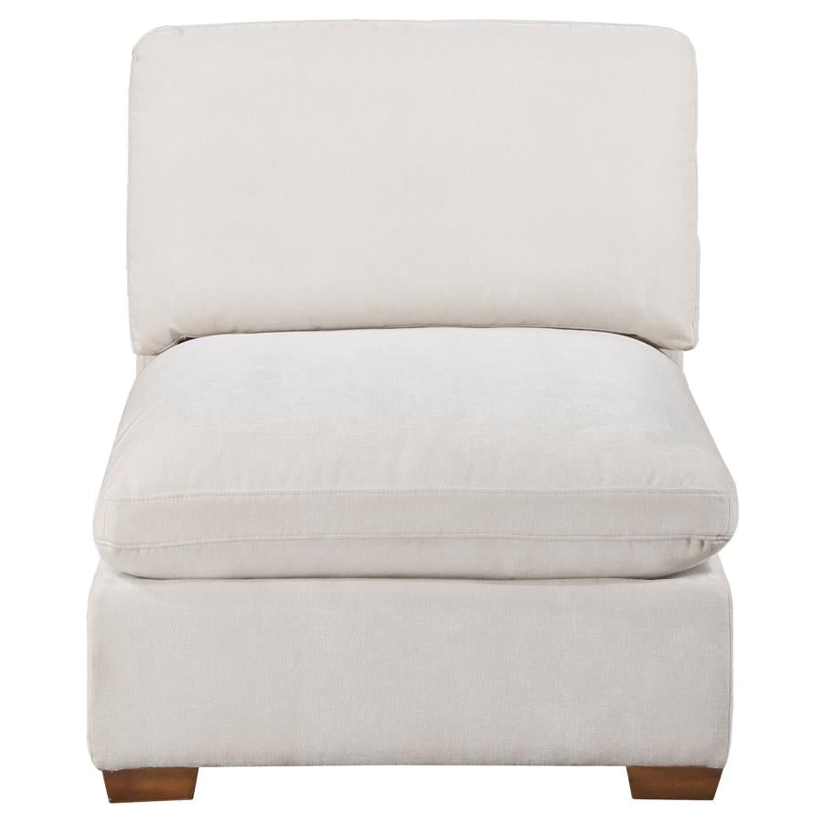 Lakeview Upholstered Armless Chair Chair Dark Chocolate 551464 AND Ivory 551461 - Venini Furniture 