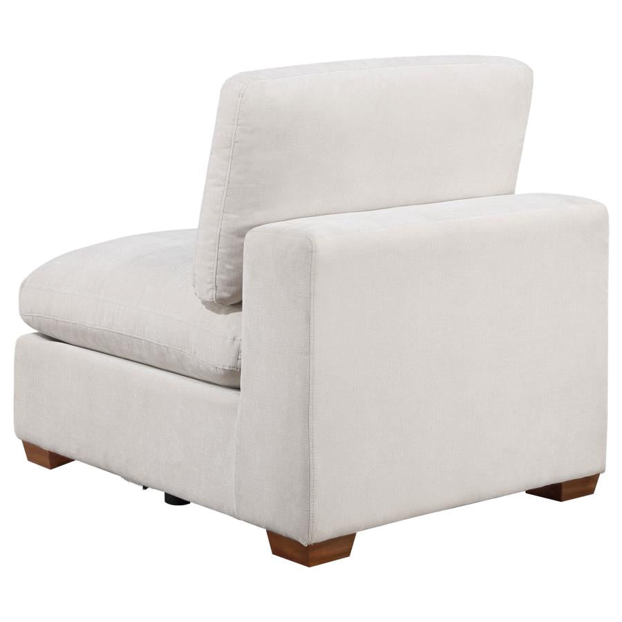 Lakeview Upholstered Armless Chair Chair Dark Chocolate 551464 AND Ivory 551461 - Venini Furniture 