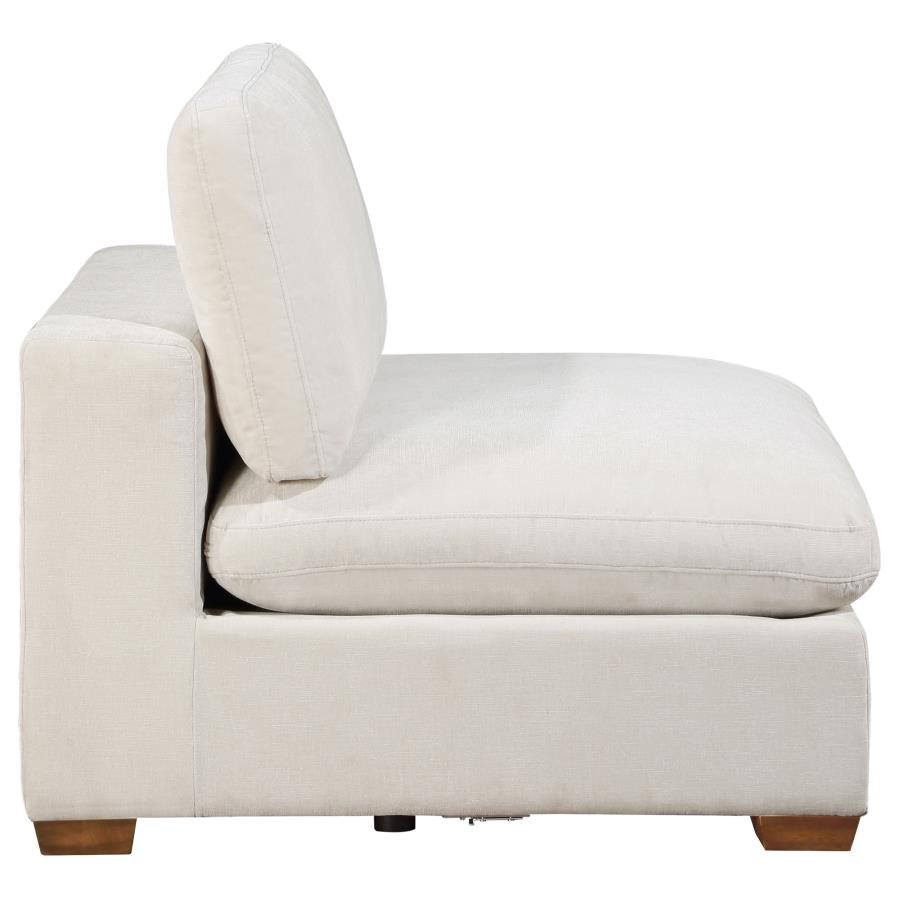 Lakeview Upholstered Armless Chair Chair Dark Chocolate 551464 AND Ivory 551461 - Venini Furniture 