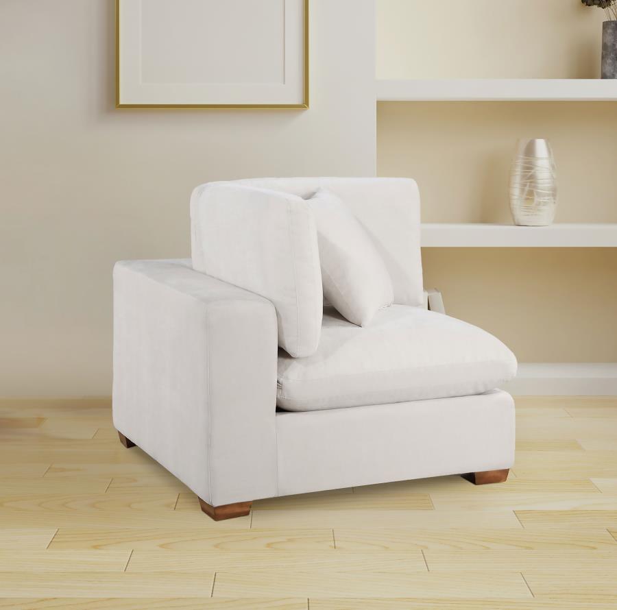 Lakeview Upholstered Corner Chair Brown 551465 AND Ivory 551462 - Venini Furniture 
