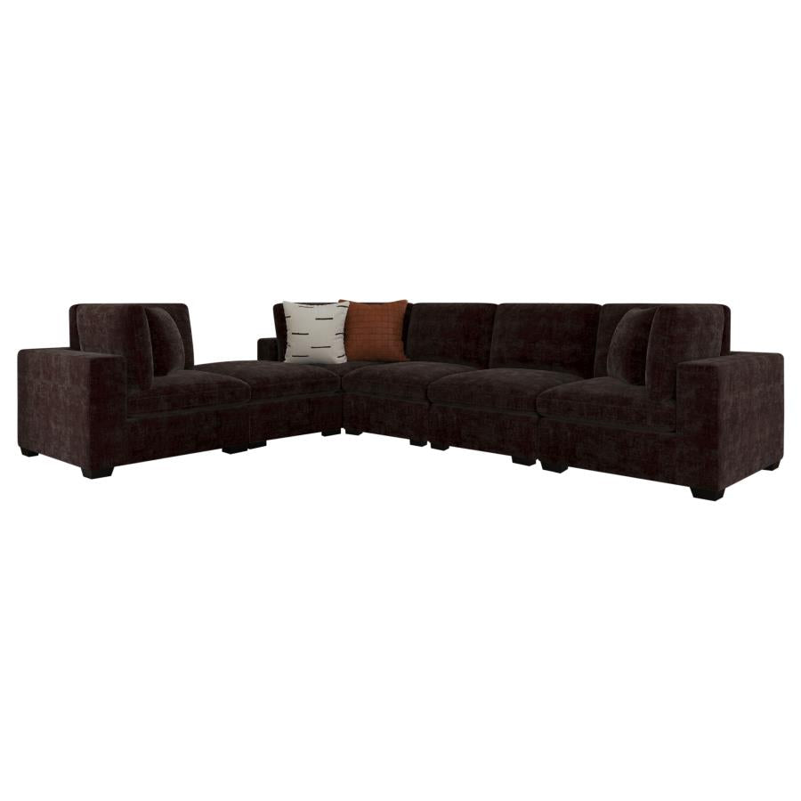 Lakeview 6-piece Upholstered Modular Sectional Sofa Brown 551464-SET AND Ivory 551461-SET - Venini Furniture 