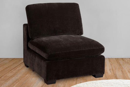 Lakeview Upholstered Armless Chair Chair Dark Chocolate 551464 AND Ivory 551461 - Venini Furniture 