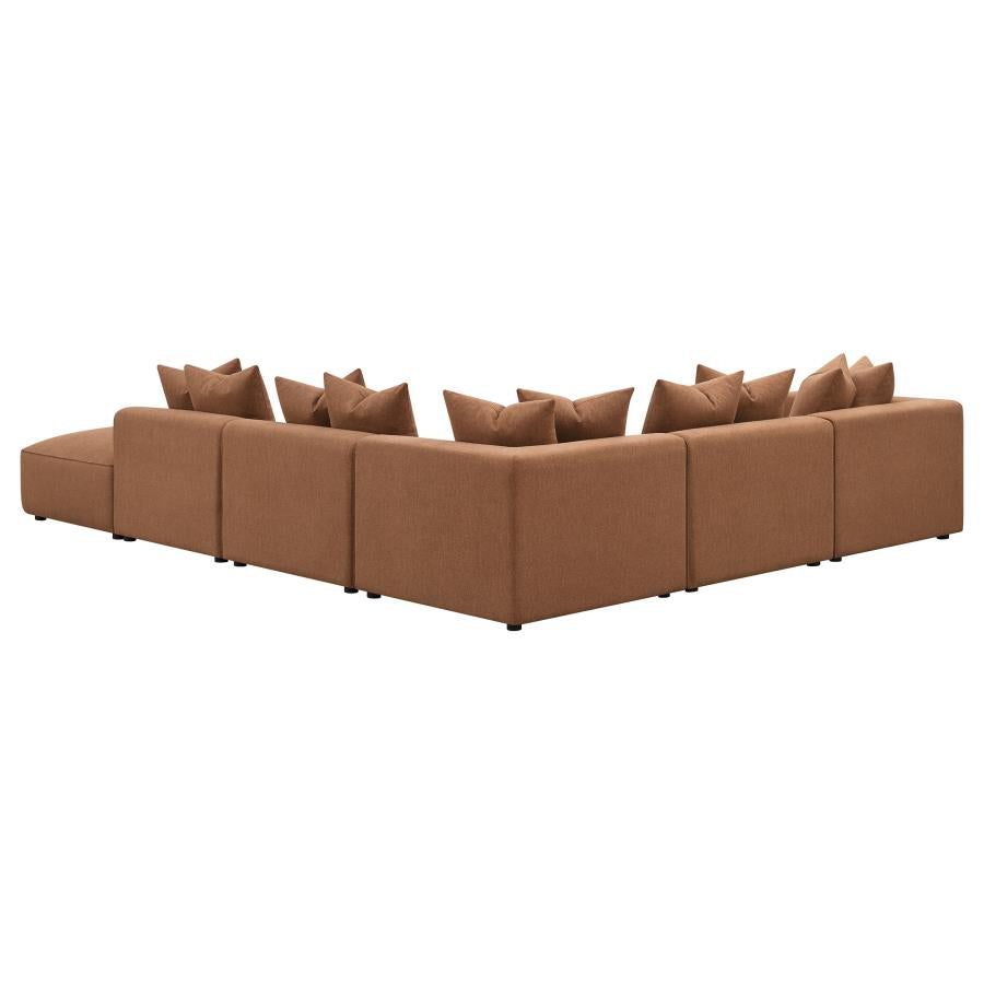 Jennifer 6-piece Upholstered Modular Sectional Grey 551594-SET AND Terracotta 551591-SET - Venini Furniture 