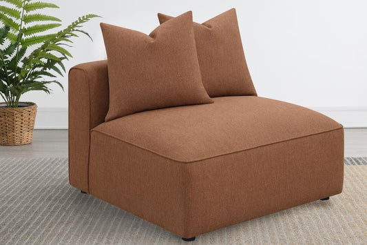 Jennifer Upholstered Armless Chair Terracotta 551591 AND Grey 551594