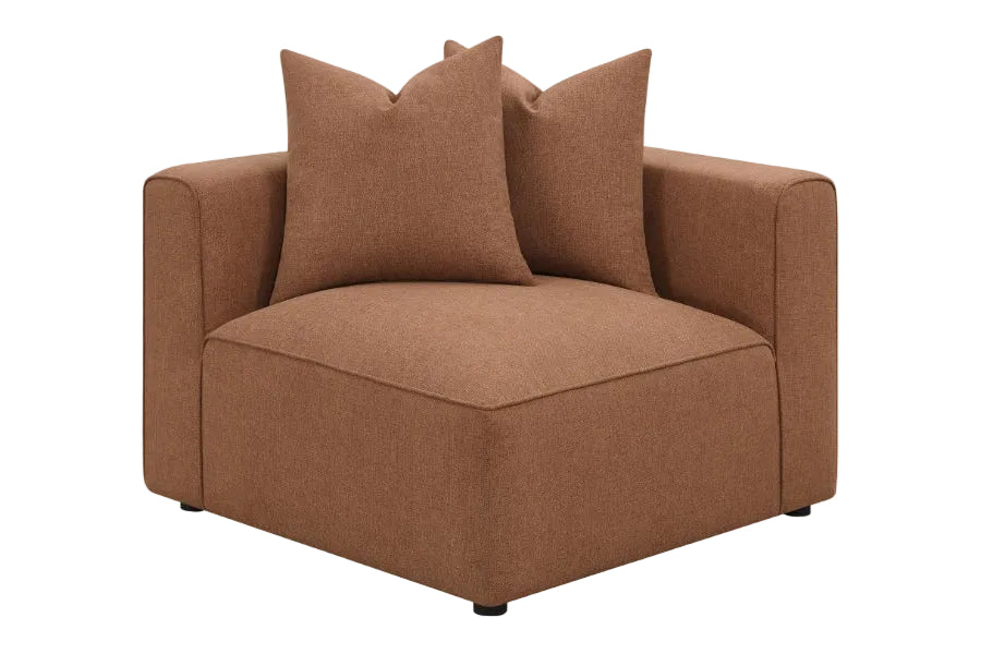 Jennifer Upholstered Corner Chair Terracotta 551592 AND Grey 551595