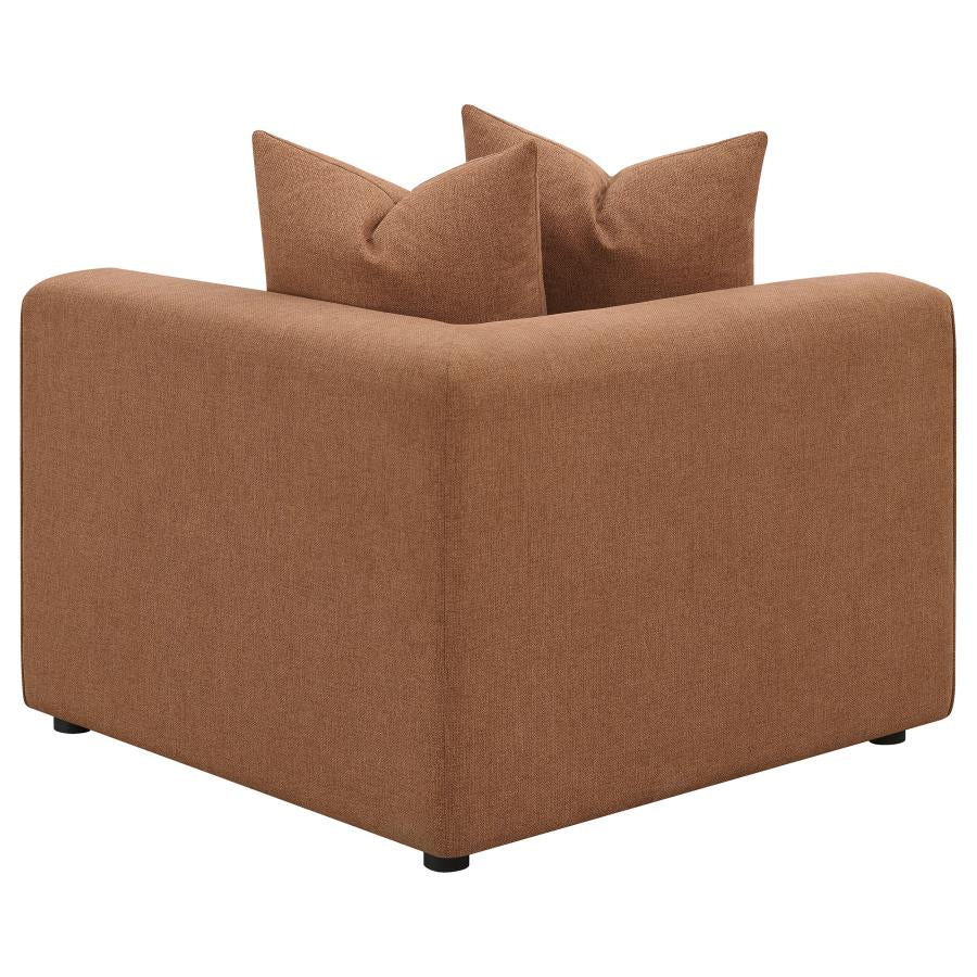 Jennifer Upholstered Corner Chair Terracotta 551592 AND Grey 551595