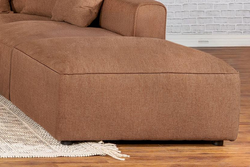 Jennifer Square Upholstered Ottoman Terracotta 551593 AND Grey 551596 - Venini Furniture 