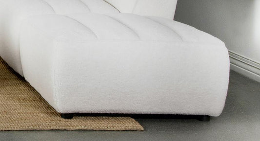 Sunny Upholstered Ottoman Chair Natural 551623 AND Dark Charcoal 552083 - Venini Furniture 