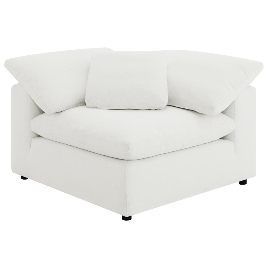 Raleigh Boucle Upholstered Modular Sectional Ivory - Venini Furniture 