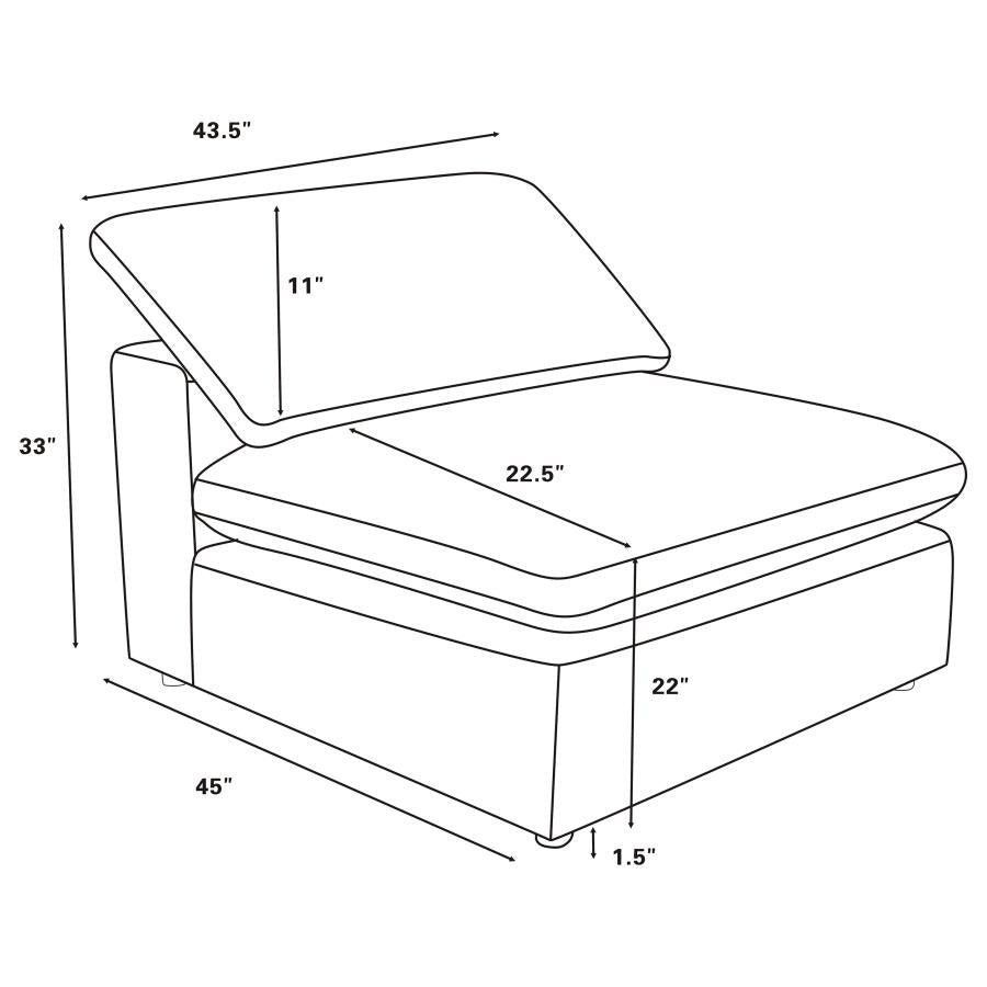 Raleigh Boucle Upholstered Modular Sectional Ivory - Venini Furniture 