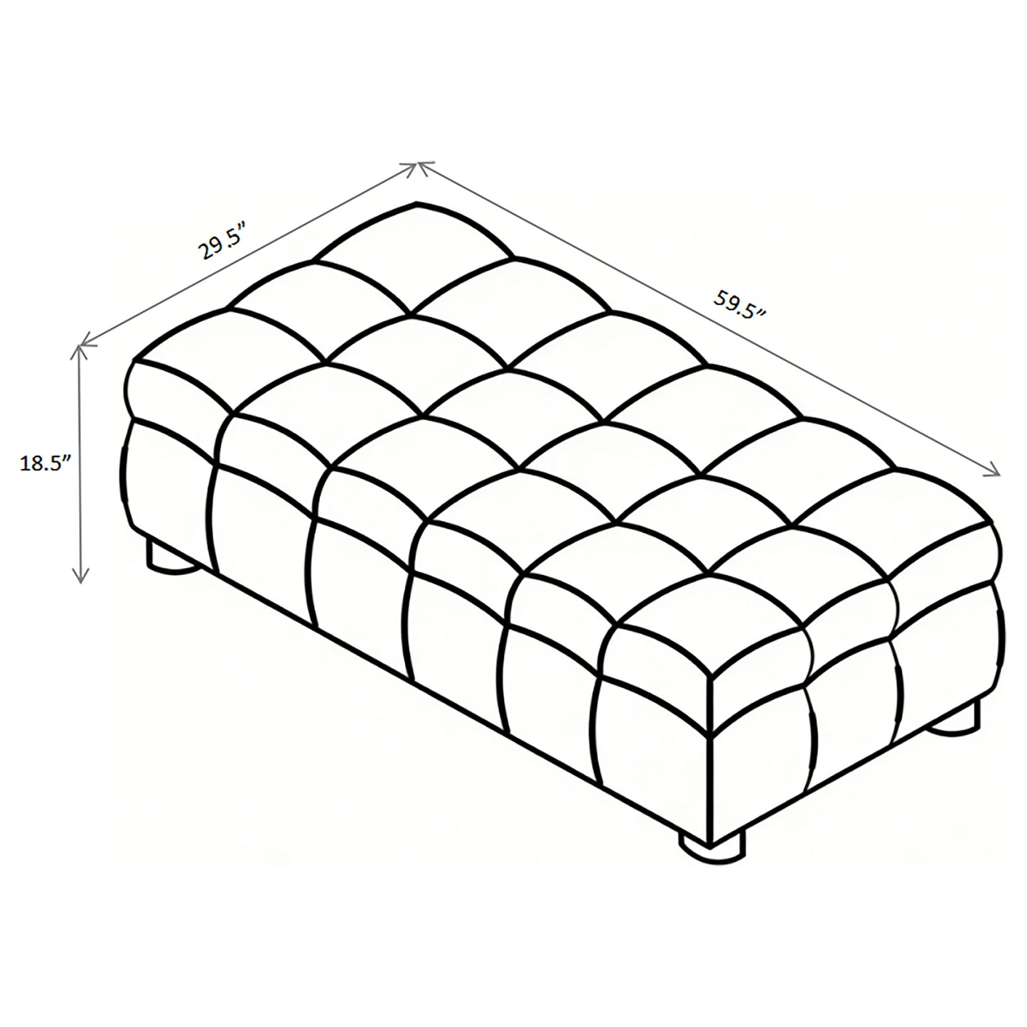 Amara Upholstered Ottoman 551913