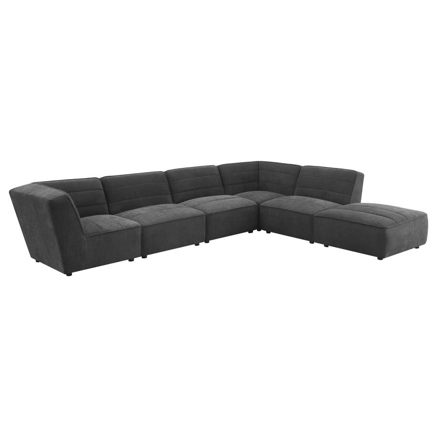 Sunny 6-piece Upholstered Modular Sectional Sofa Natural	551621-SET AND Charcoal 552081-SET - Venini Furniture 