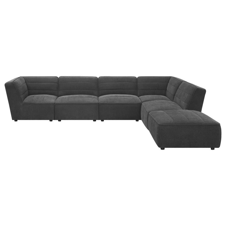 Sunny 6-piece Upholstered Modular Sectional Sofa Natural	551621-SET AND Charcoal 552081-SET - Venini Furniture 