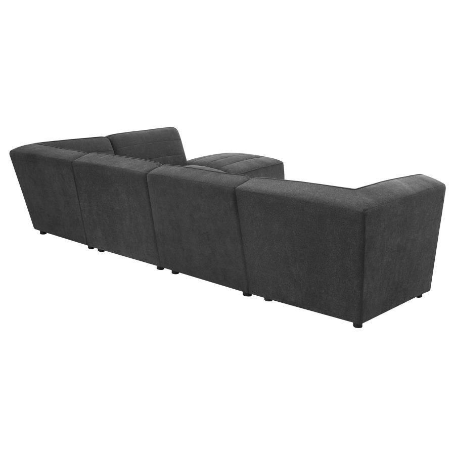 Sunny 6-piece Upholstered Modular Sectional Sofa Natural	551621-SET AND Charcoal 552081-SET - Venini Furniture 