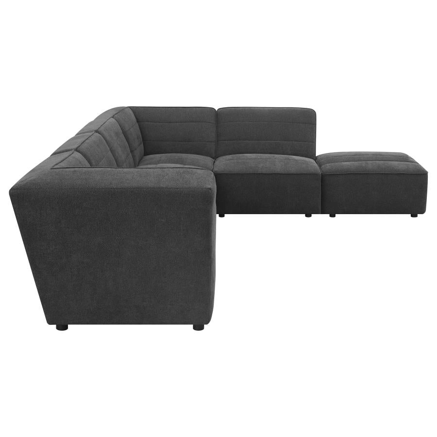 Sunny 6-piece Upholstered Modular Sectional Sofa Natural	551621-SET AND Charcoal 552081-SET - Venini Furniture 
