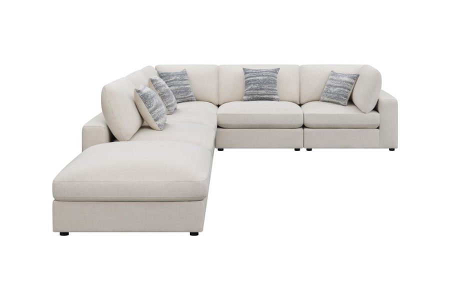 Sofá modular seccional tapizado de 6 piezas Serene Beige 551321-SET 