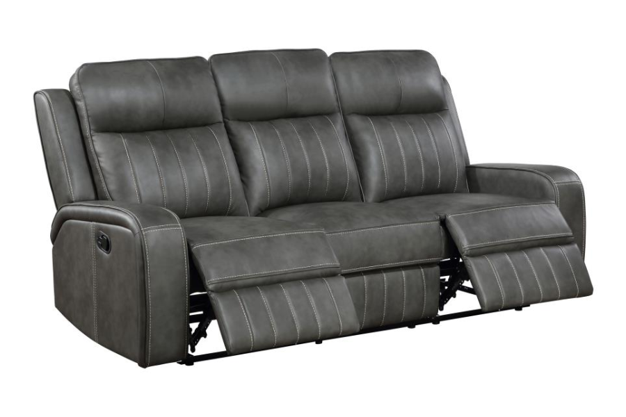 Conjunto de sofá reclinable tapizado de 2 piezas Raelynn gris 603191-S2 