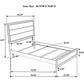 Cama individual con paneles Watson Wood en roble gris 212421T 