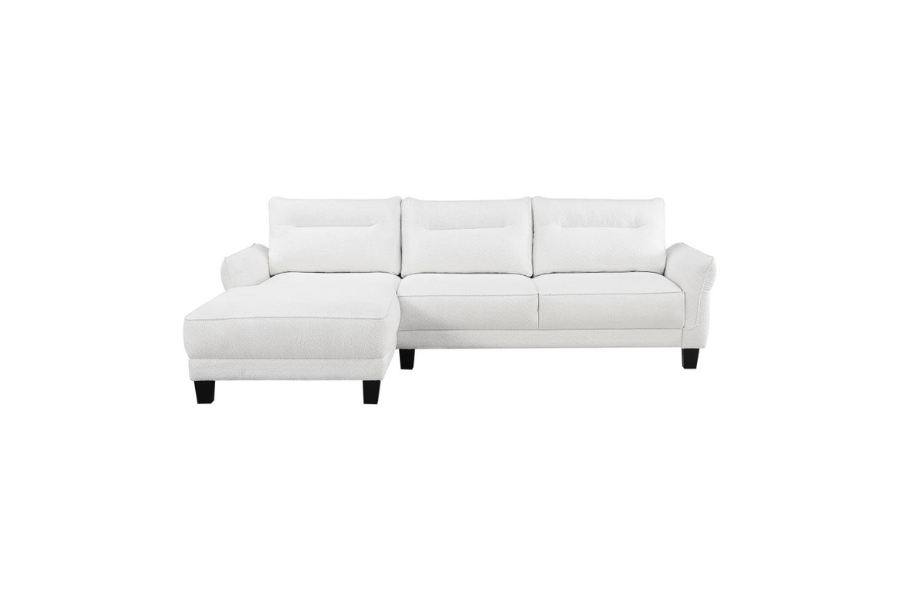 Caspian Upholstered Curved Arm Chaise Sectional Sofa 509540
