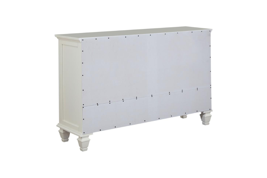 Sandy Beach 11-drawer Dresser Cream White 201303