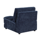 Atlantic Corduroy Upholstered Armless Chair Blue	 551821