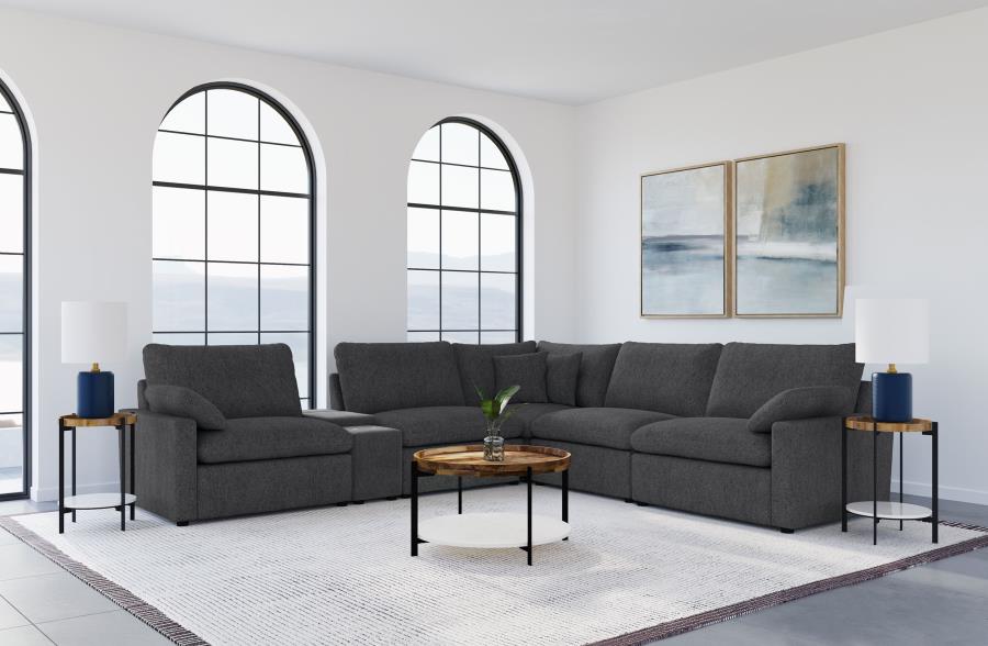 Collins 6-piece Modular Power Reclining Sectional Grey 609560P-SET & Dark Grey 609530P-SET - Venini Furniture 