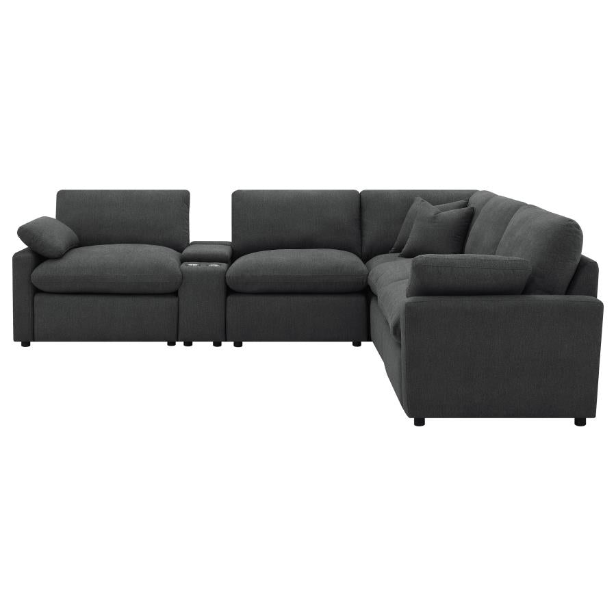 Collins 6-piece Modular Power Reclining Sectional Grey 609560P-SET & Dark Grey 609530P-SET - Venini Furniture 