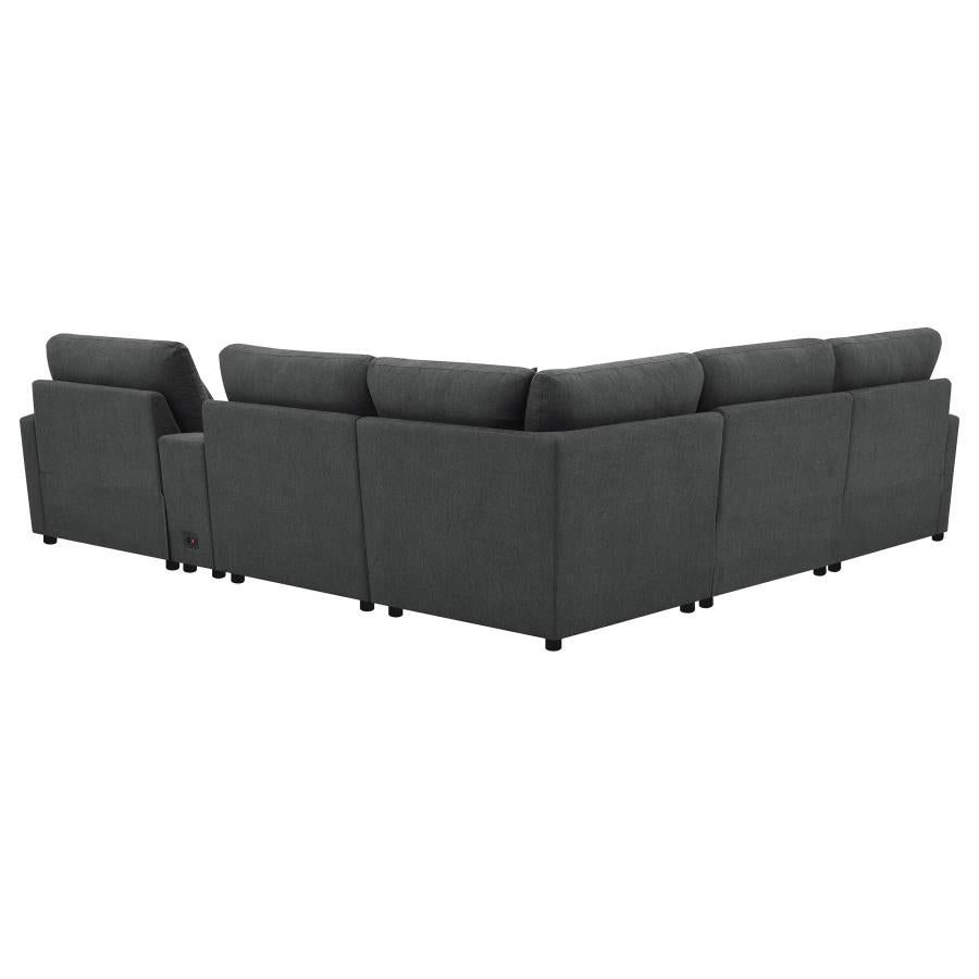 Collins 6-piece Modular Power Reclining Sectional Grey 609560P-SET & Dark Grey 609530P-SET - Venini Furniture 