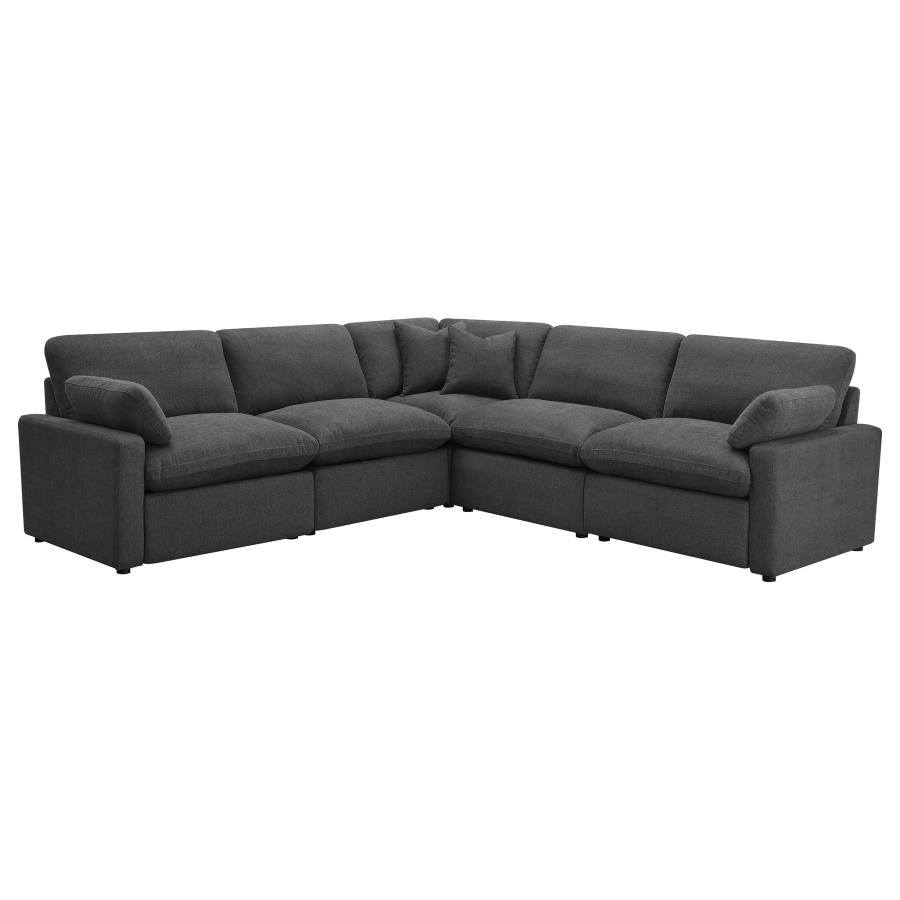 Collins 5-piece Modular Power Reclining Sectional Grey 609560P & Dark Grey 609530P - Venini Furniture 