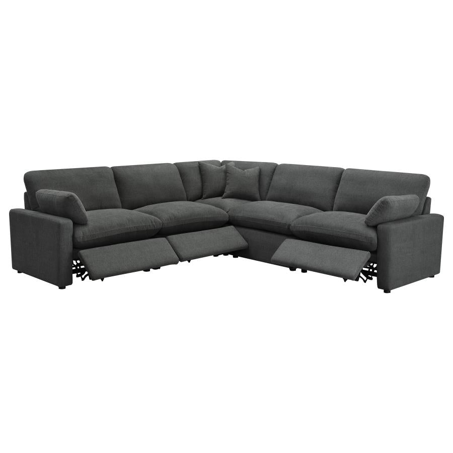 Collins 5-piece Modular Power Reclining Sectional Grey 609560P & Dark Grey 609530P - Venini Furniture 