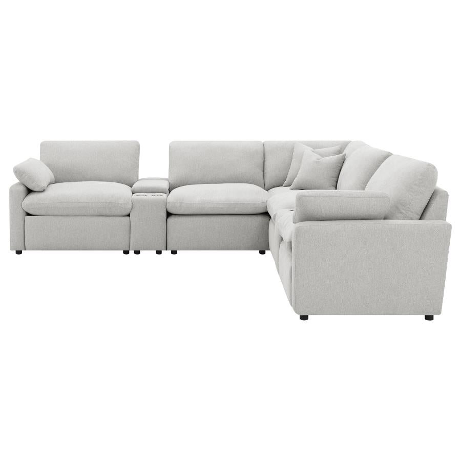 Collins 7-piece Modular Power Reclining Sectional Grey 609560P-SETA & Dark Grey 609530P-SETA - Venini Furniture 