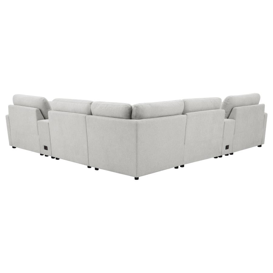 Collins 7-piece Modular Power Reclining Sectional Grey 609560P-SETA & Dark Grey 609530P-SETA - Venini Furniture 