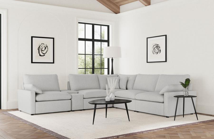 Collins 6-piece Modular Power Reclining Sectional Grey 609560P-SET & Dark Grey 609530P-SET - Venini Furniture 