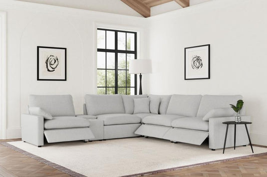 Collins 6-piece Modular Power Reclining Sectional Grey 609560P-SET & Dark Grey 609530P-SET - Venini Furniture 