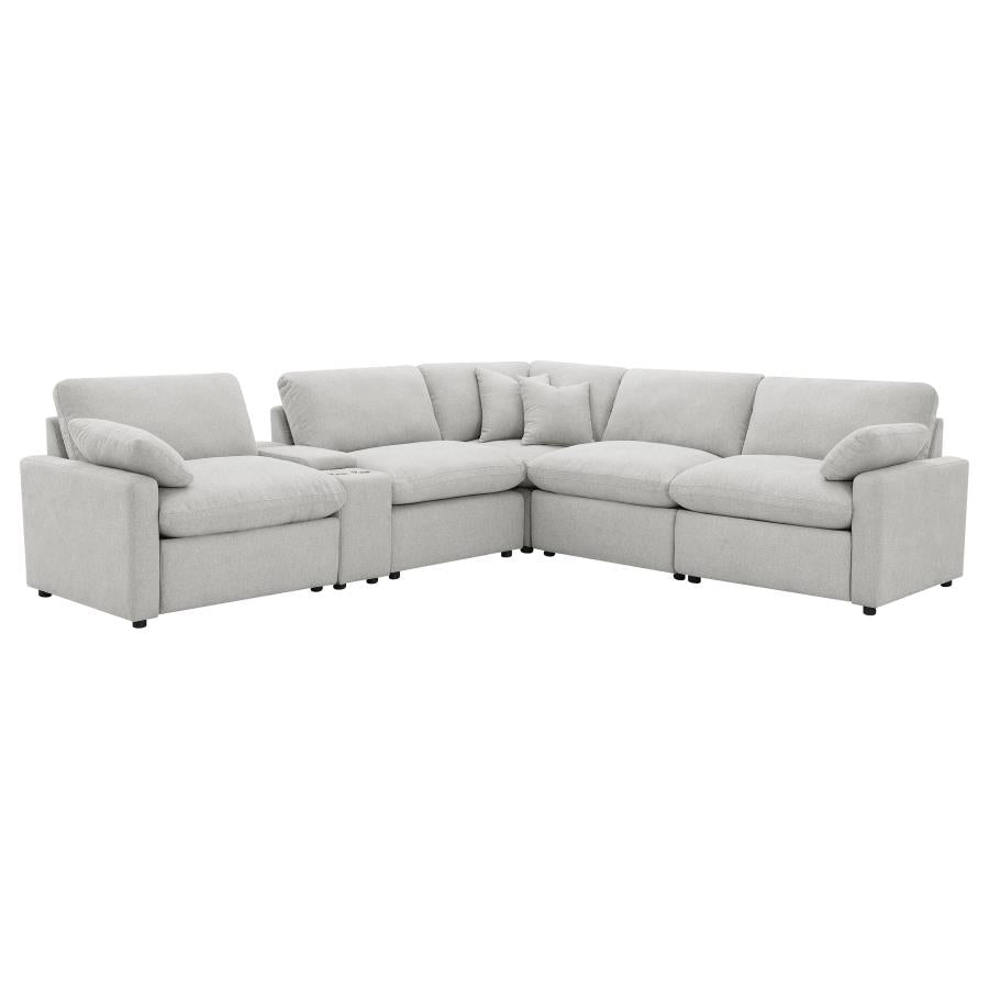 Collins 6-piece Modular Power Reclining Sectional Grey 609560P-SET & Dark Grey 609530P-SET - Venini Furniture 