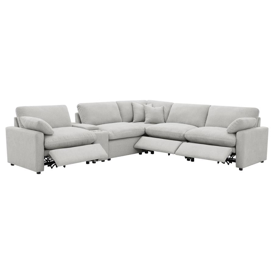 Collins 6-piece Modular Power Reclining Sectional Grey 609560P-SET & Dark Grey 609530P-SET - Venini Furniture 