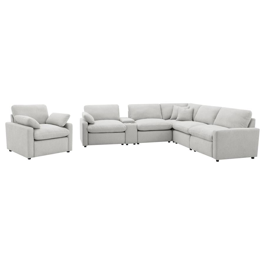 Collins 6-piece Modular Power Reclining Sectional Grey 609560P-SET & Dark Grey 609530P-SET - Venini Furniture 