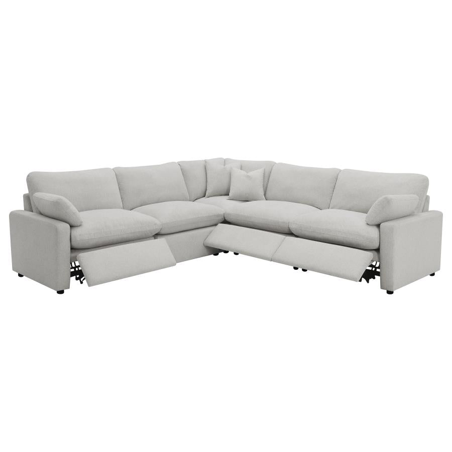 Collins 5-piece Modular Power Reclining Sectional Grey 609560P & Dark Grey 609530P - Venini Furniture 
