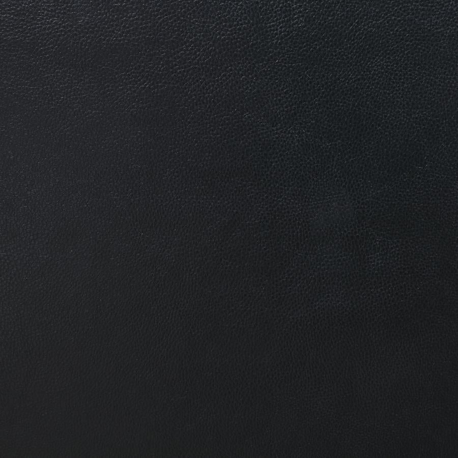 Hewitt Leather Dual Power Reclining Sectional Sofa Black