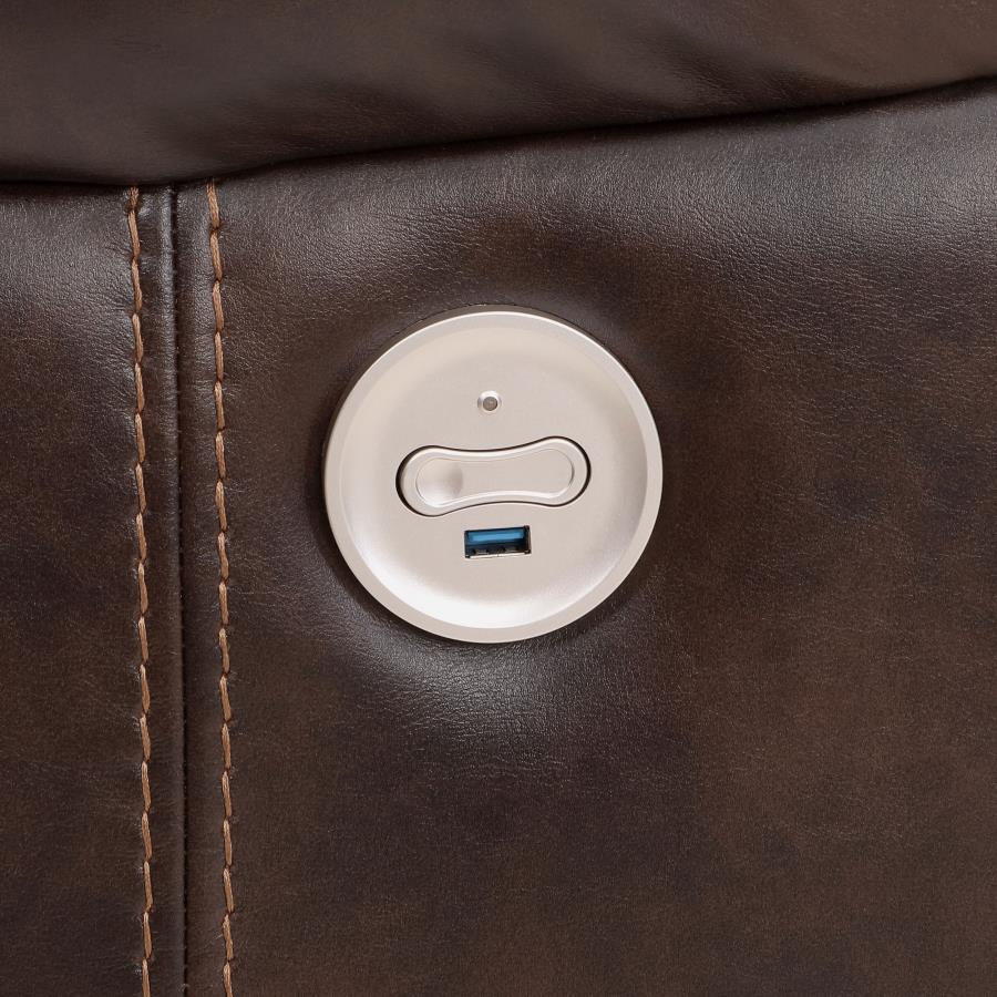 Sycamore Upholstered Power Reclining Sectional Sofa Grey - Venini Furniture 