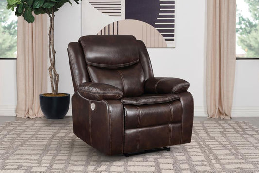 Sycamore Upholstered Power Recliner Chair - Venini Furniture 