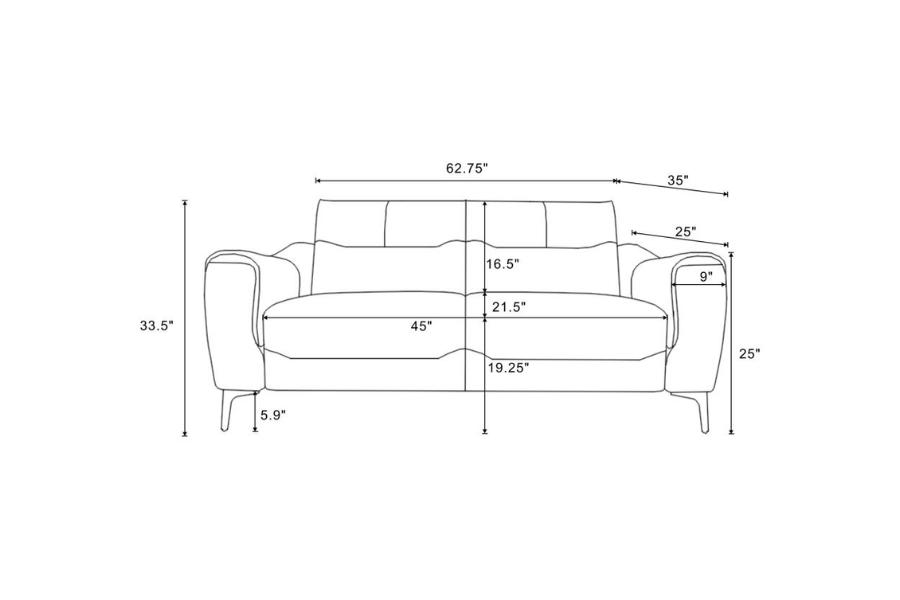 Nolan 2-piece Upholstered Sofa Set Charcoal 509281-S2 Comming Soon